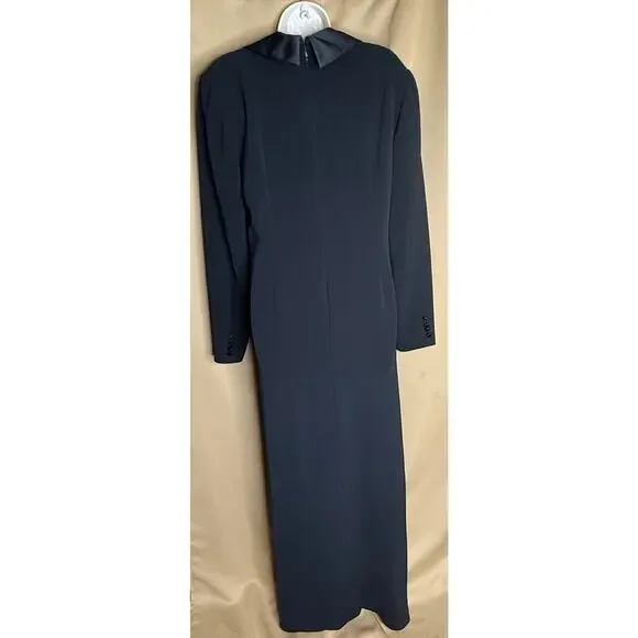 Lauren Ralph Lauren Black Zeenai Blazer Gown 12 - Picture 7 of 12